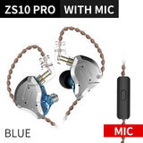 KZ ZS10 PRO Metal Headset 4BA+1DD Hybrid 10 Units HIFI Bass